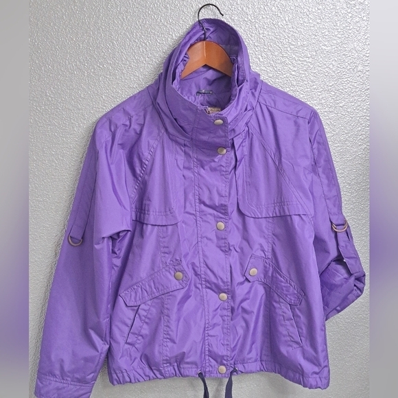 Pink Envelope Rain Jacket With Tab Sleeves    Size M - Picture 1 of 9